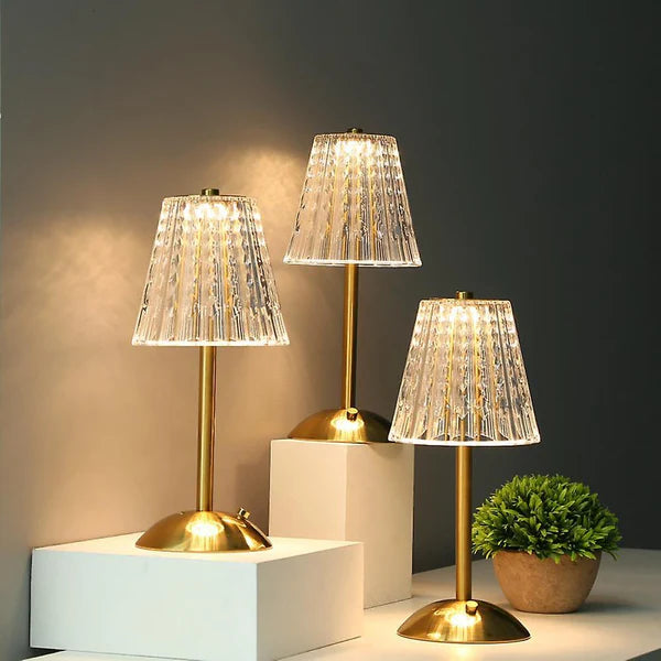 LumiAura – Touch-Activated Crystal LED Table Lamp