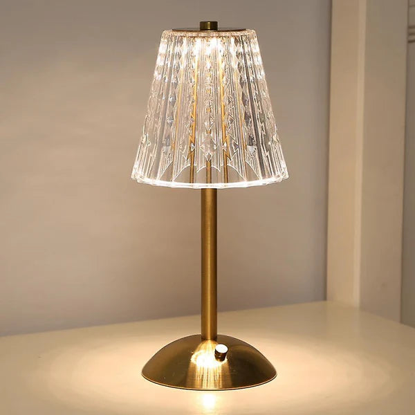 LumiAura – Touch-Activated Crystal LED Table Lamp