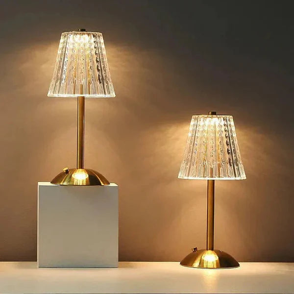 LumiAura – Touch-Activated Crystal LED Table Lamp