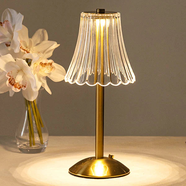 LumiAura – Touch-Activated Crystal LED Table Lamp