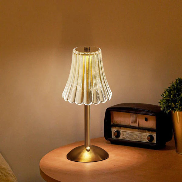LumiAura – Touch-Activated Crystal LED Table Lamp