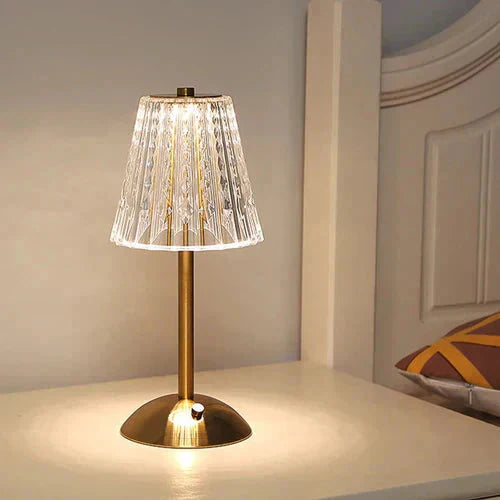 LumiAura – Touch-Activated Crystal LED Table Lamp
