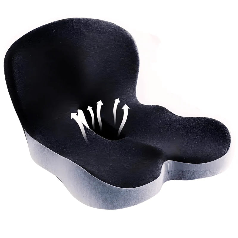 PosturaEase – Ergonomic Memory Foam Seat Cushion for Office, Car & Home