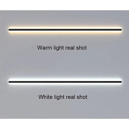 Lumiara – Modern Long LED Outdoor Wall Lamp (Waterproof IP65, Black)