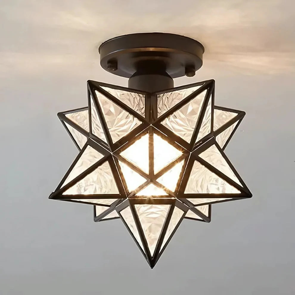 StellaLux – Star-Shaped LED Glass Ceiling Light