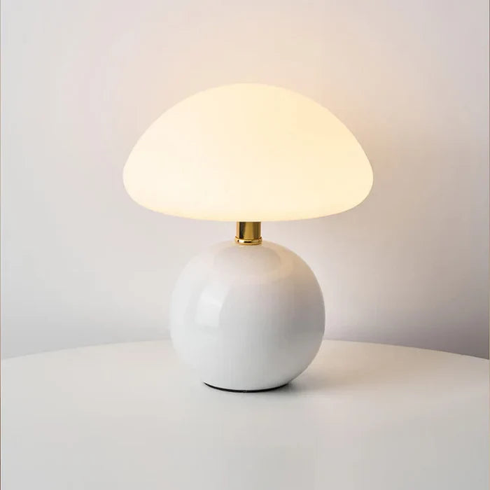 LumoSphere – Retro Ceramic Mushroom Table Lamp