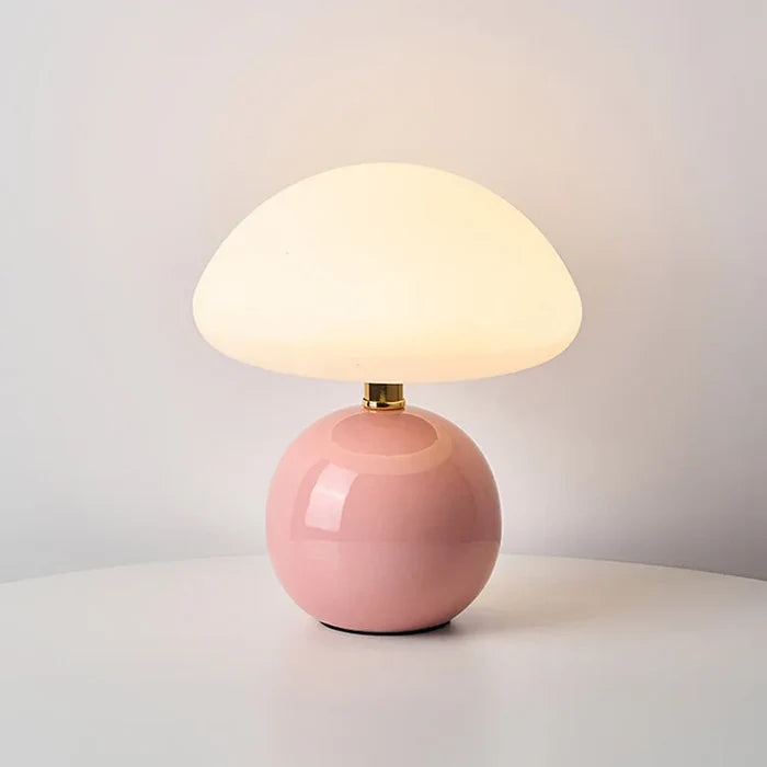 LumoSphere – Retro Ceramic Mushroom Table Lamp