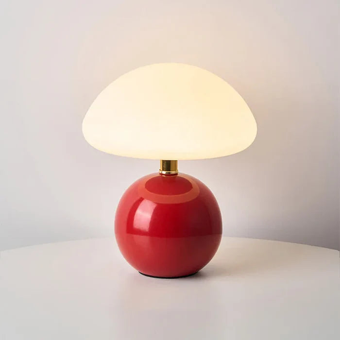 LumoSphere – Retro Ceramic Mushroom Table Lamp