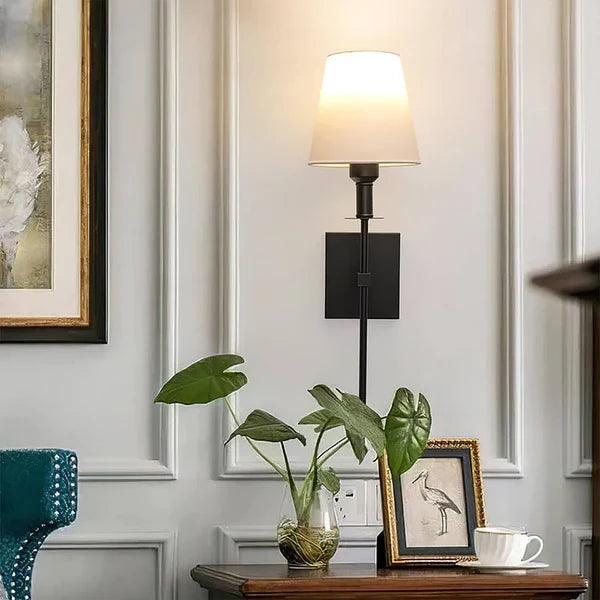 Aureline – Modern Brass & Fabric Wall Lamp