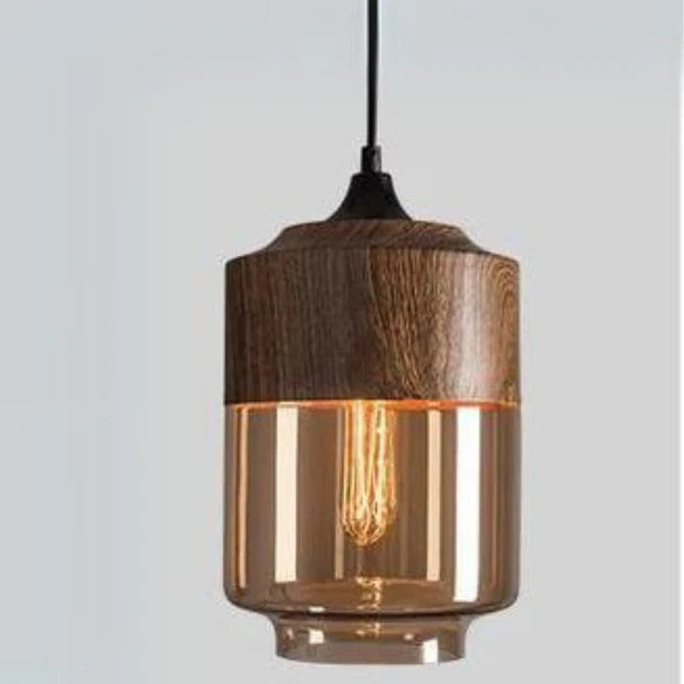 NordLuma – Scandinavian Wooden & Glass Pendant Light
