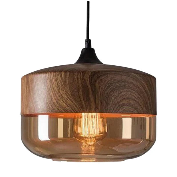 NordLuma – Scandinavian Wooden & Glass Pendant Light
