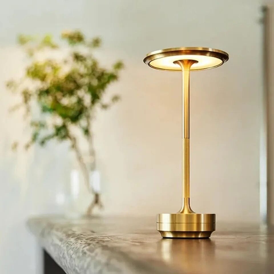 LumoRetro – Wireless Dimmable Retro LED Table Lamp | Metal & Portable