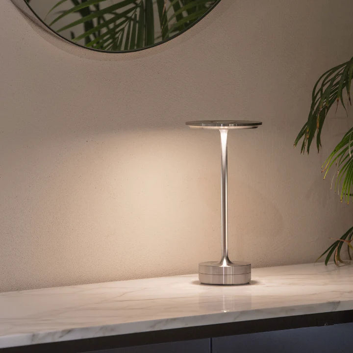 LumoRetro – Wireless Dimmable Retro LED Table Lamp | Metal & Portable