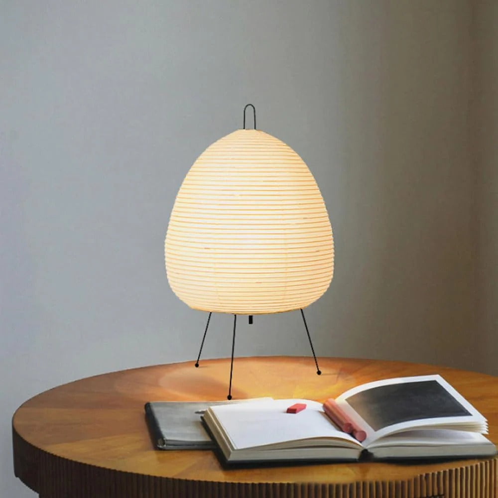 ZenGlow – Rice Paper Floor Lamp | Minimalist LED-Compatible Light