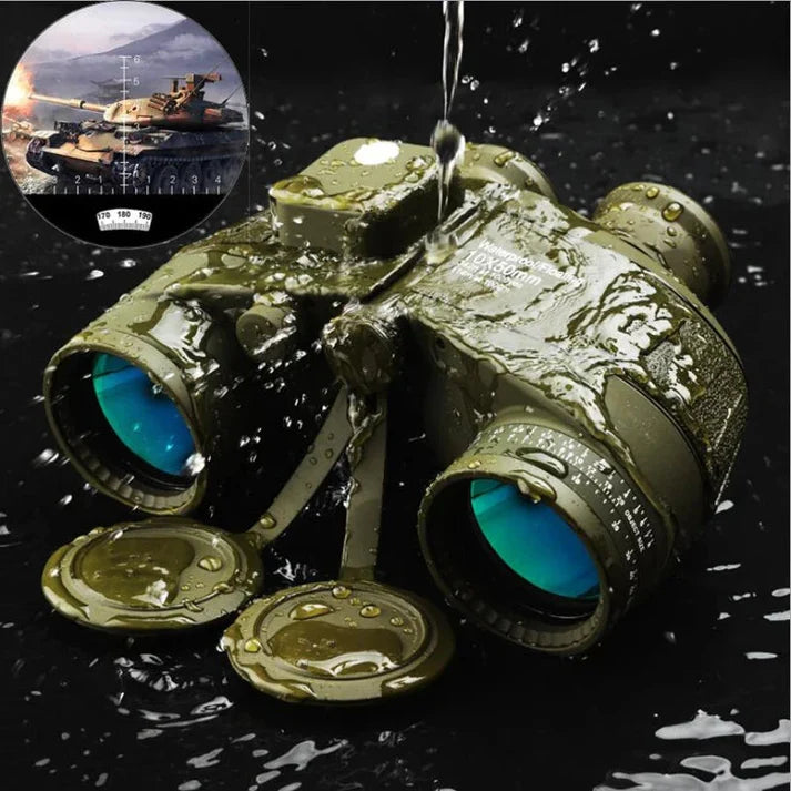 10×50 Military Marine Binoculars with Rangefinder & Compass - Bricodil BCD4721