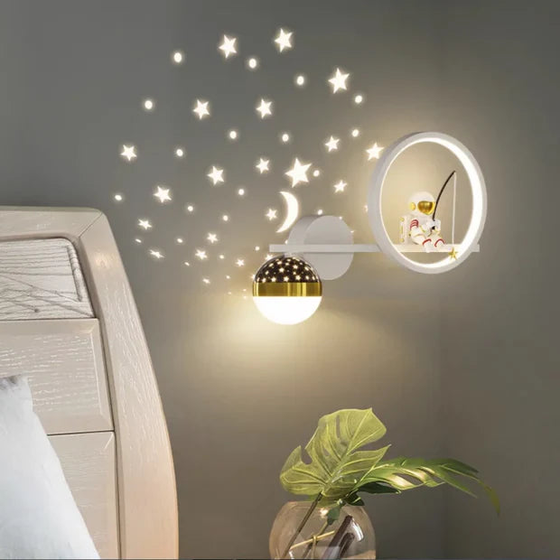 StarryMoon – Children’s LED Wall Lamp with Star & Moon Design