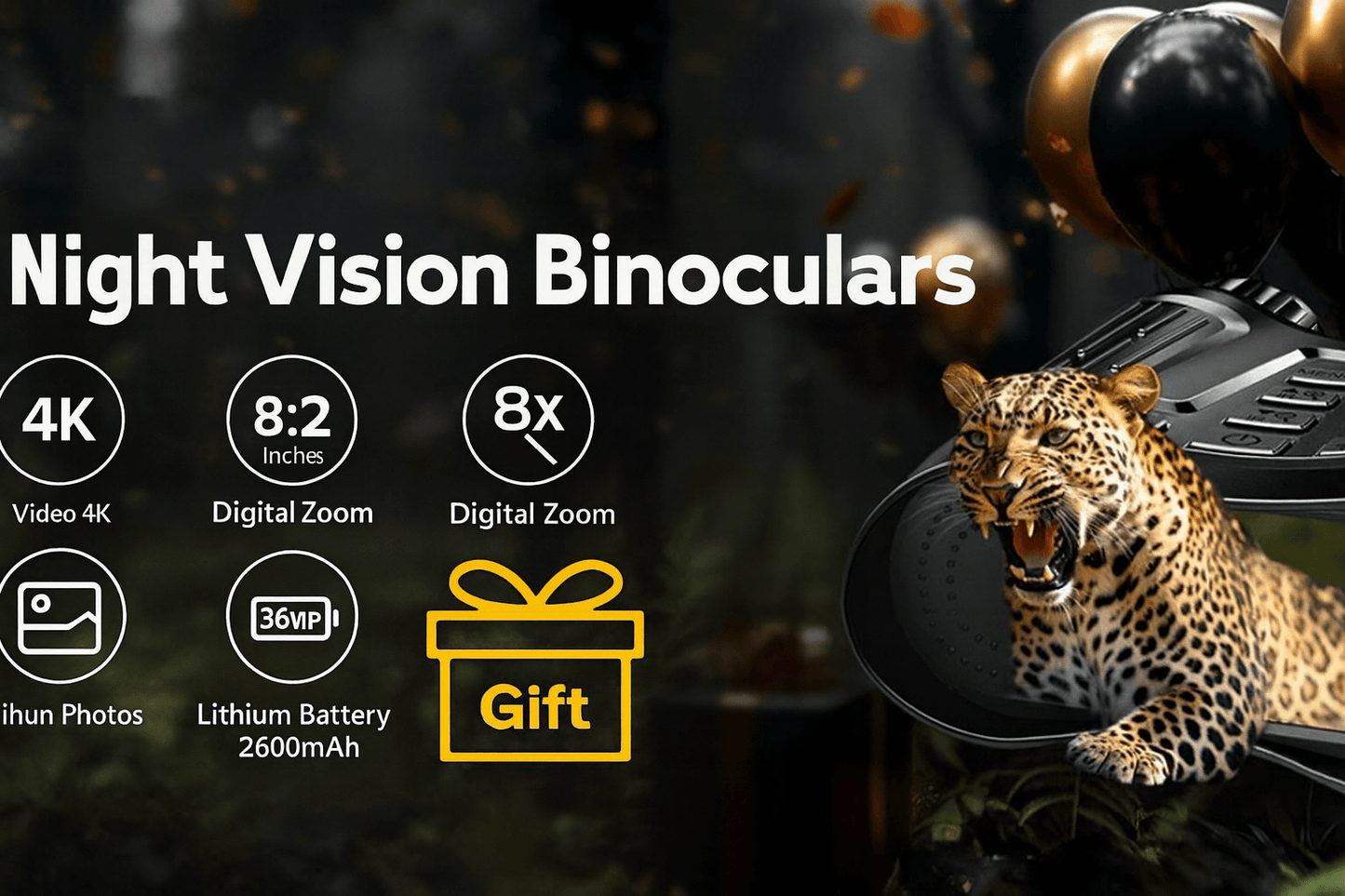 Night Vision Binoculars 300 m (328 yd) – Bricodil BCD2845