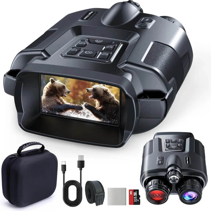 4K Night Vision Goggles – 8X Zoom, 600 m Range – Bricodil BCD5729