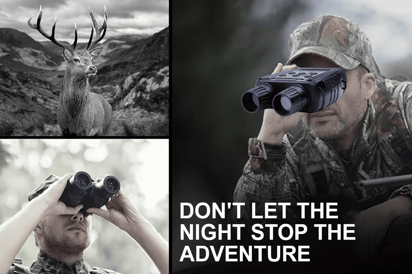 Digital Infrared Night Vision Binoculars – 3X Zoom, 300 m (328 yd) Range – Bricodil BCD3196
