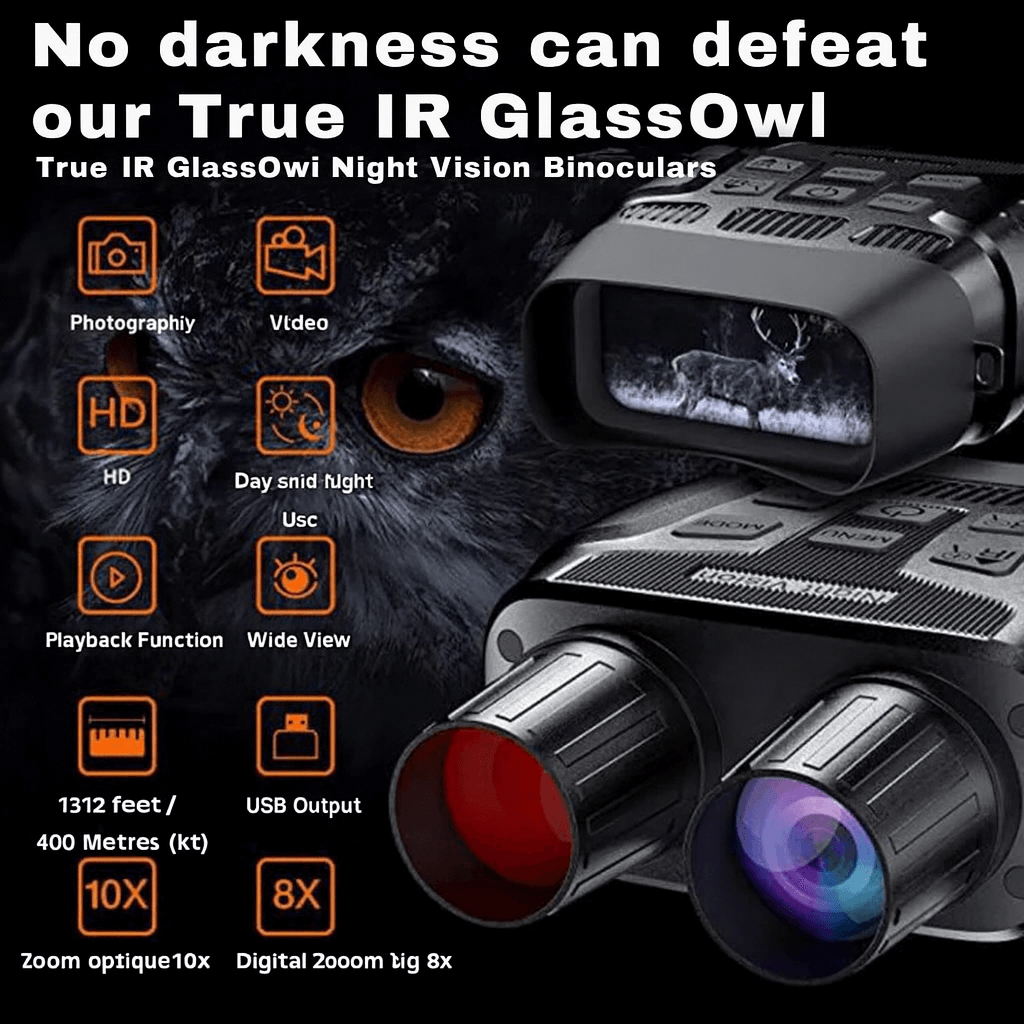 Digital Infrared Night Vision Binoculars – 3X Zoom, 300 m (328 yd) Range – Bricodil BCD3196