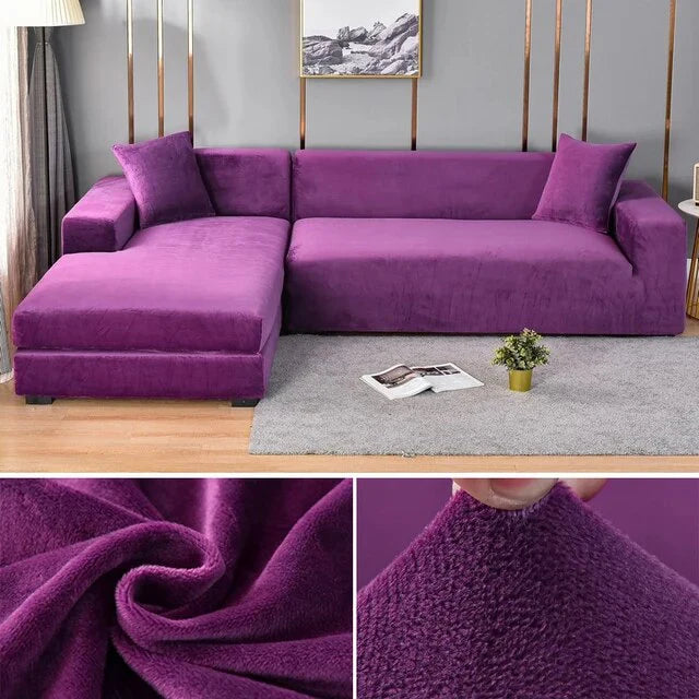 Velvoria – Premium Velvet Stretch Sofa Cover with Plush Texture