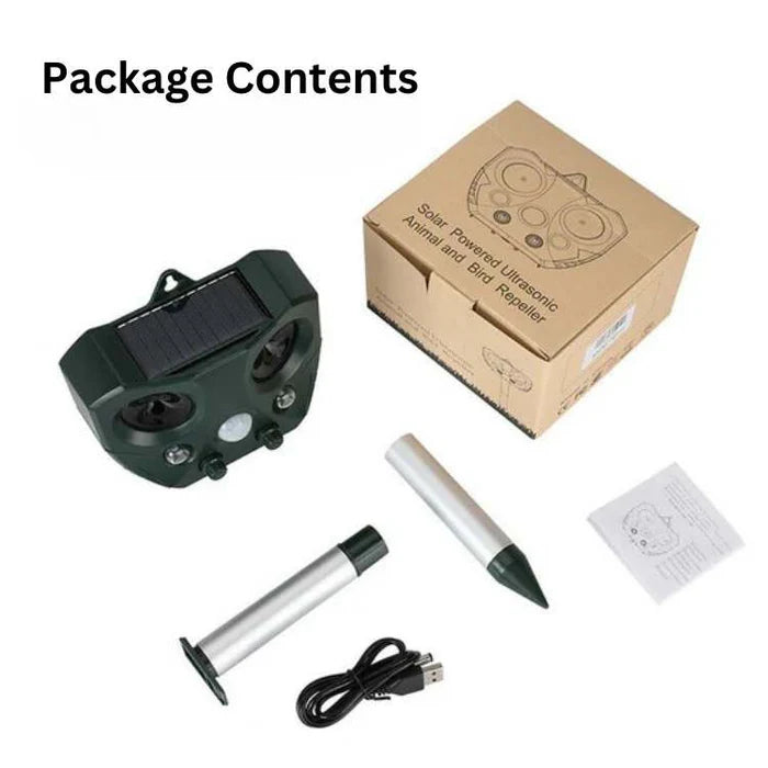 EcoGuard – Solar Ultrasonic Animal & Bird Repeller