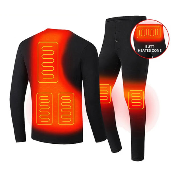 ThermaLuxe – USB Heated Thermal Underwear Set with Intelligent Temperature Control