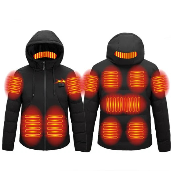 ThermaCore – 11-Zone Smart Heated Jacket with USB Power & Adjustable Warmth