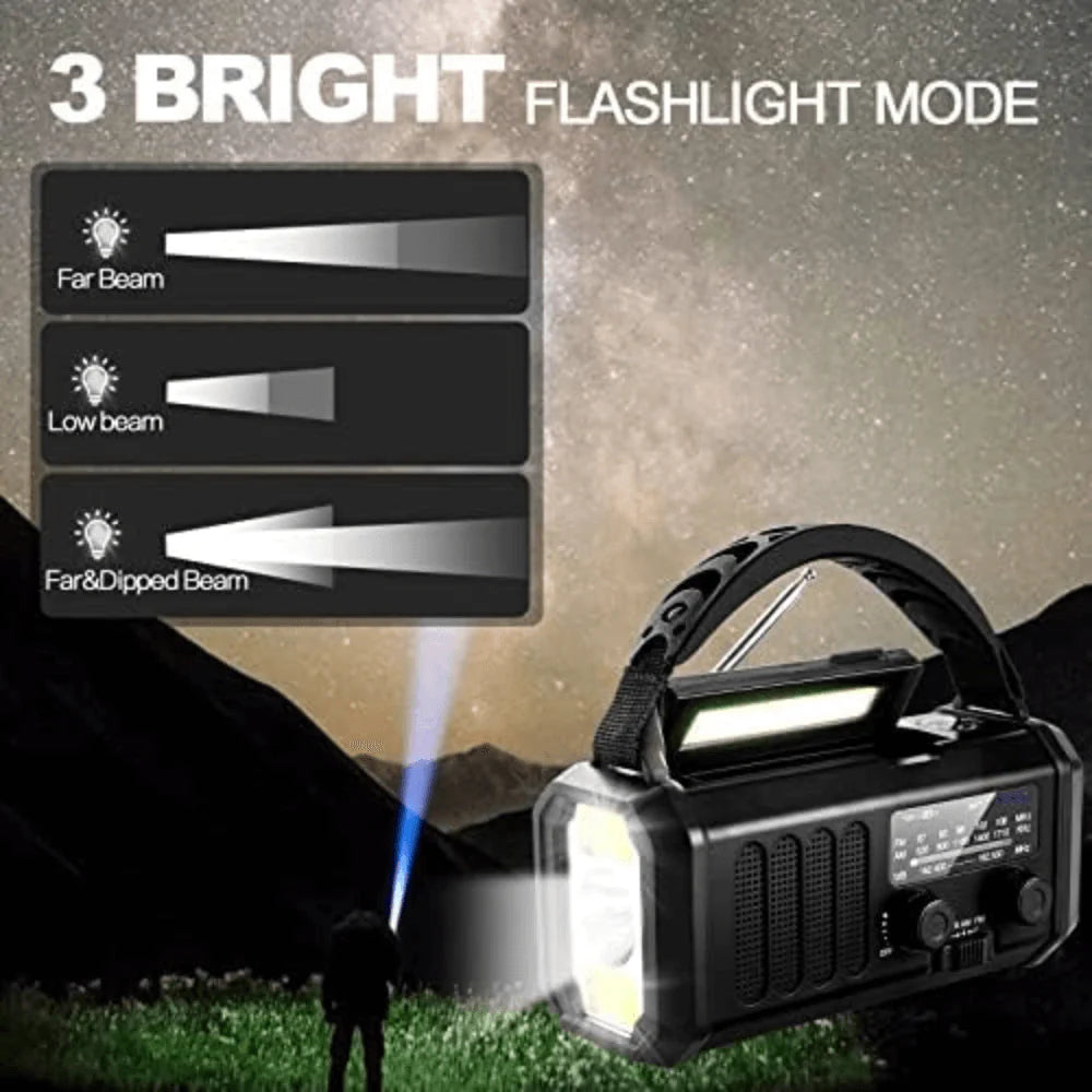 VoltSurvivor – 10,000mAh Solar Hand Crank Emergency Radio