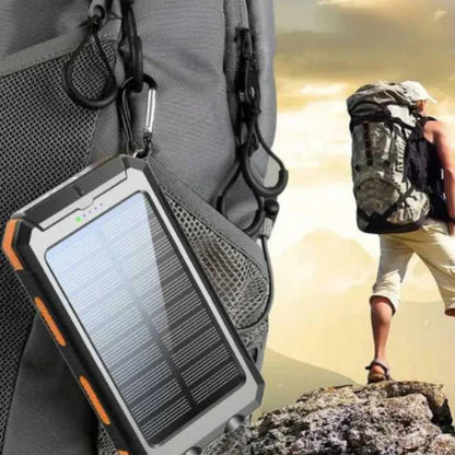 SunVault – 10,000mAh Solar Power Bank with Dual LED Flashlight
