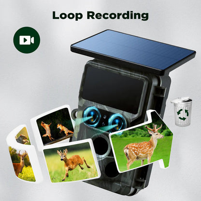 4K Solar-Powered Trail Camera with WiFi & Night Vision  –  Bricodil BCD7314