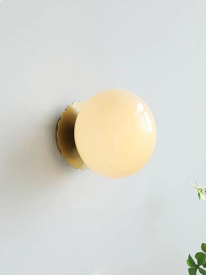 LumoPuff – Modern Glass Wall Lamp with Metal Base
