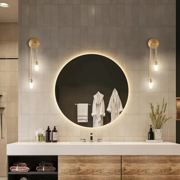 Velora – Modern Gold LED Wall Lamp with Dual Light Tubes