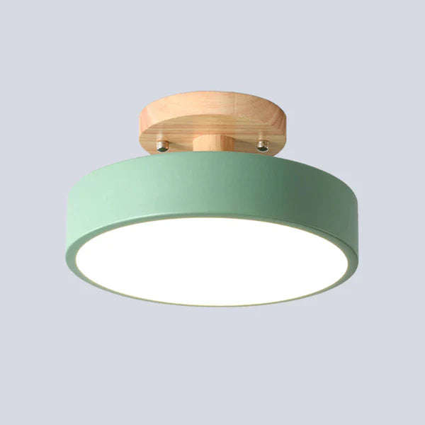 LumoWood – Modern LED Ceiling Light with Wooden Accen