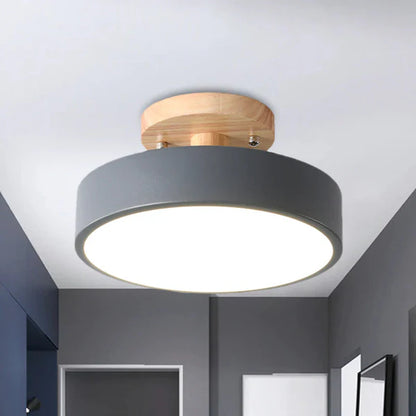 LumoWood – Modern LED Ceiling Light with Wooden Accen