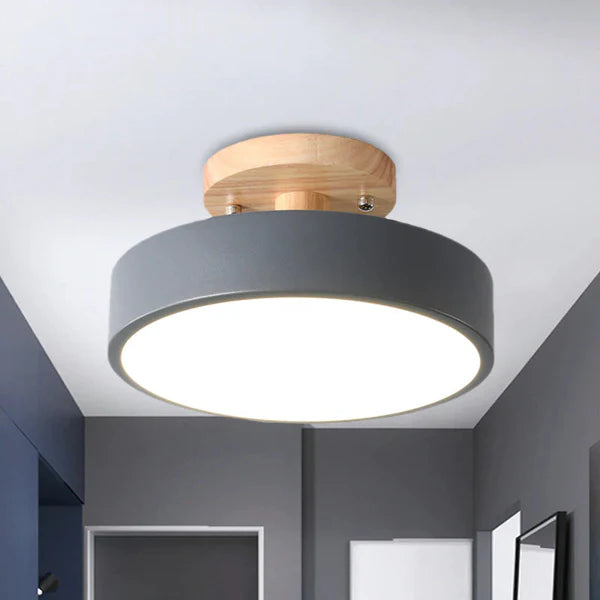 LumoWood – Modern LED Ceiling Light with Wooden Accen