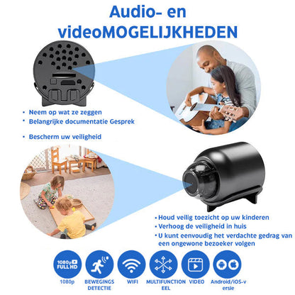 Mini WiFi Full HD Security Camera with Motion Detection & Night Vision