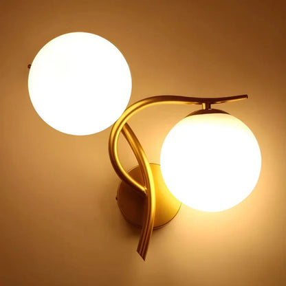 Aurelyn – Modern Double Globe Glass Wall Lamp
