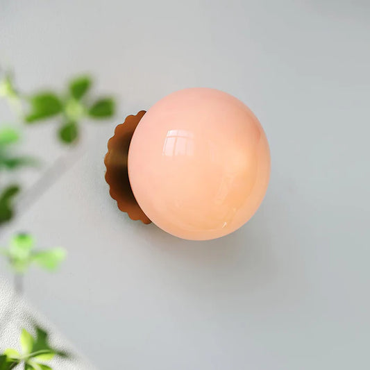 LumoPuff – Modern Glass Wall Lamp with Metal Base