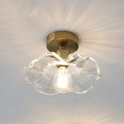 LumeaBloom – Elegant Hibiscus Glass Ceiling Light