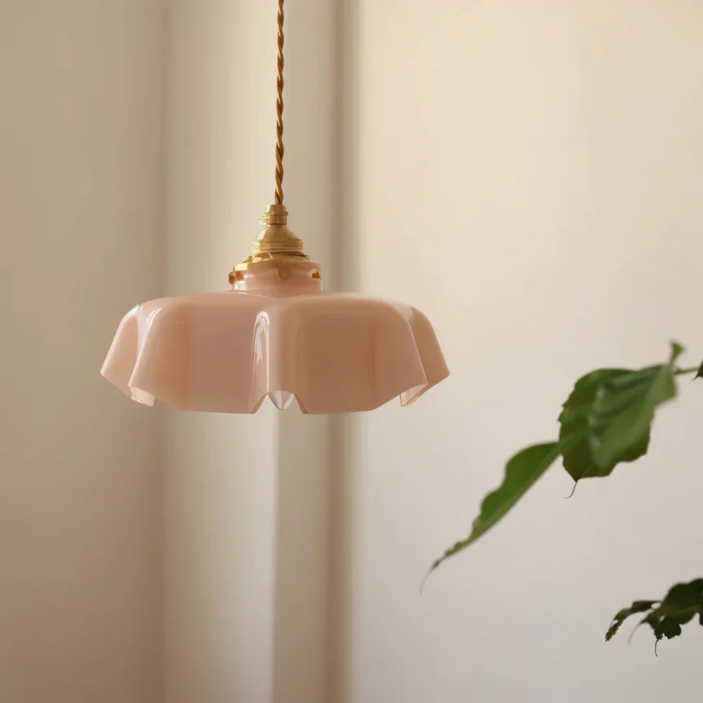 Floralis – Retro Wavy Glass Pendant Light