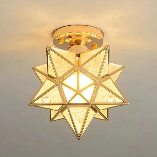 StellaLux – Star-Shaped LED Glass Ceiling Light
