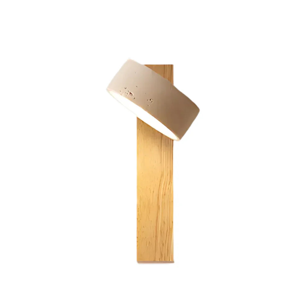 Traveloft – Wabi-Sabi Travertine & Wood LED Wall Lamp