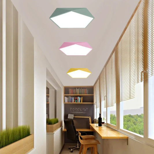 Hexora – Modern Geometric LED Ceiling Light