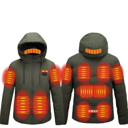ThermaCore – 11-Zone Smart Heated Jacket with USB Power & Adjustable Warmth