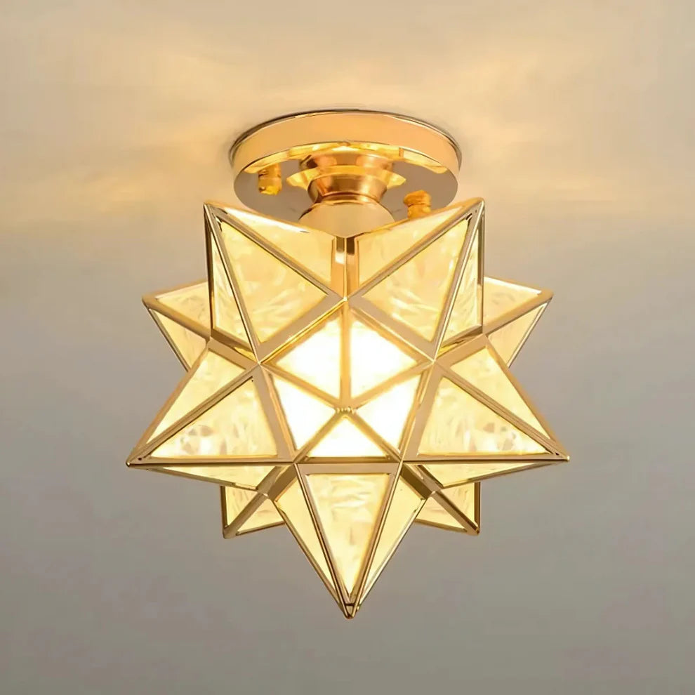 StellaLux – Star-Shaped LED Glass Ceiling Light