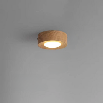 WoodAura – Modern Walnut LED Ceiling Spotlight