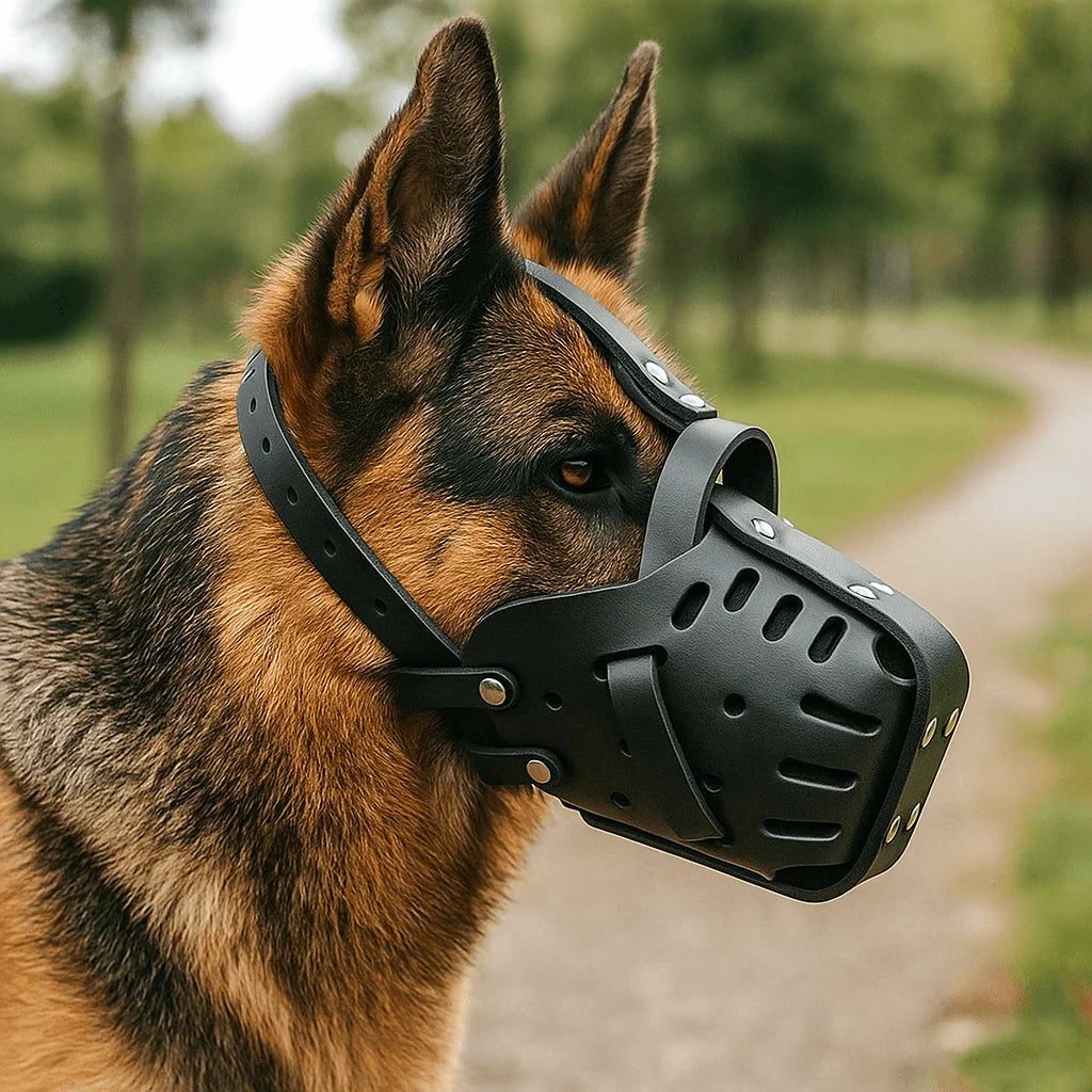 Guardex – Adjustable Leather Dog Muzzle