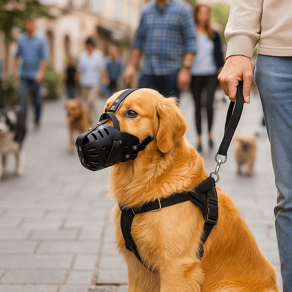 Guardex – Adjustable Leather Dog Muzzle