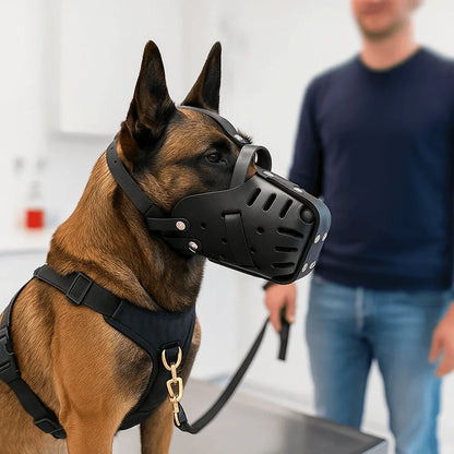 Guardex – Adjustable Leather Dog Muzzle